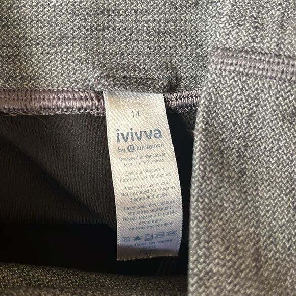 IVIVVA Gray High Rise Herringbone Leggings 14 - Picture 3 of 4